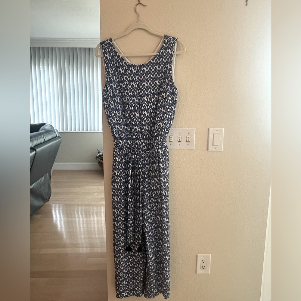 Talbots Cropped Print Jumpsuit, with Pockets!